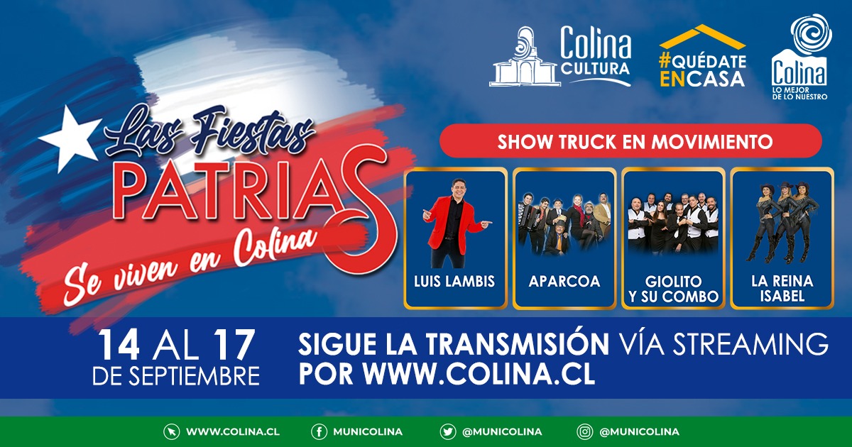 Las Fiestas Patrias llegarán a los hogares de Colina en este 2020